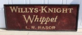 Willys-Knight Whippet Autombile Dealer Smaltz Sign