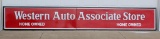 Western Auto Associate Store Single Sided Porclain Sign