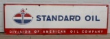 Standard Oil American Oil Company Single Sided Porclain Sign