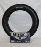 Graphic Hartford Tires & Tubes Display Stand and Hartford Tire