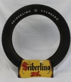 Early Seiberling Tire Display Stand with Seiberling Tire