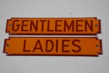 (Shell) Ladies & Gentlemen Rest Room Signs