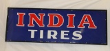 India Tires Horizontal Single Sided Porcelain Horizontal Sign