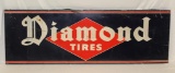 Diamond Tires Horizontal Single Sided Tin Sign