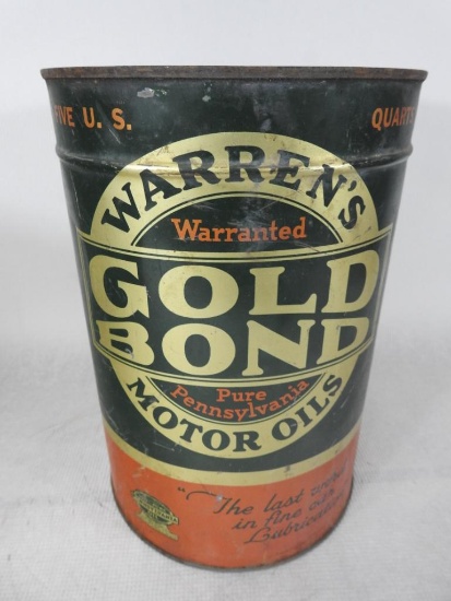 Gold Bond Motor Oil Five Quart Can