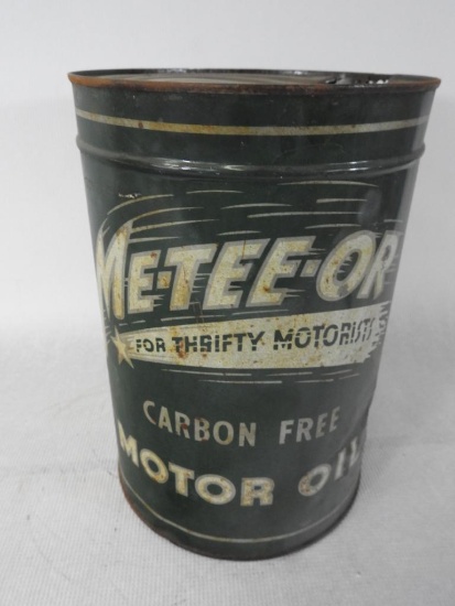 Me-Tee-Or Motor Oil Five Quart Can