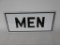 Porcelain Men Restroom Sign
