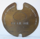 Sohio Gear Oil Brass Stencil