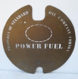 Sohio Power Fuel Brass Stencil