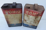 Pair of Sohio Gallon Cans