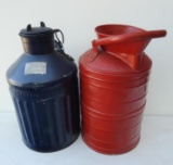 Red and Blue Bulk Oil Can