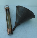 Funnel and Gas Tank Thermometer