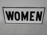 Porcelain Women Restroom Sign