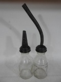 Pair of Generic Quart Oil Bottes with Spouts