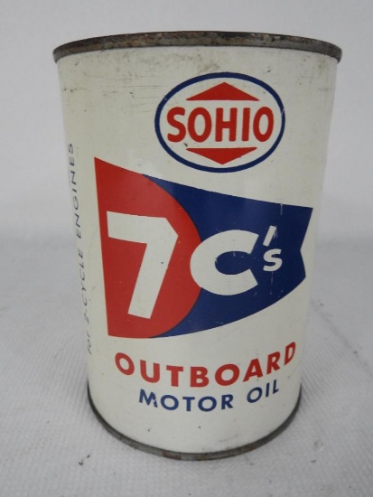 Sohio 7C's Outboard Oil Quart Can