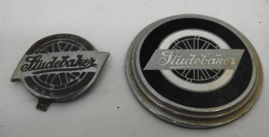 Pair of Studebaker Radiator Emblem Badges (Different Logos)