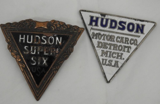 Pair of Hudson Radiator Emblem Badges