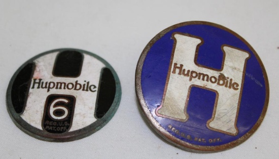 (2) Hupmobile 6 Radiator Emblem Badge