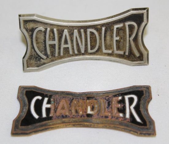 (2) Chandler Radiator Emblem Badges