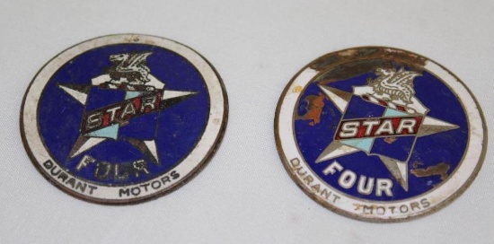 (2) Star Four Radiator Emblem Badge