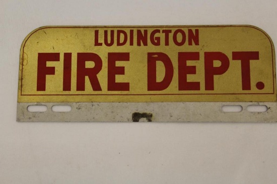 Ludington Fire Dept License Plate Topper