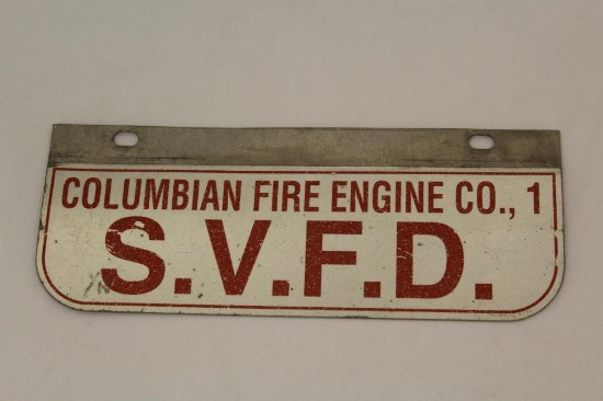 Columbian Fire Engine SVFD License Plate Topper