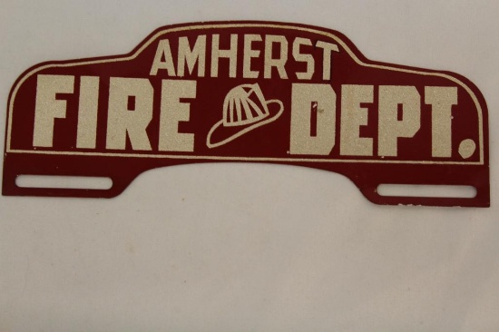 Amherst Fire Department License Plate Topper