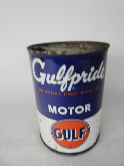 Gulfpride Motor Oil Quart Can