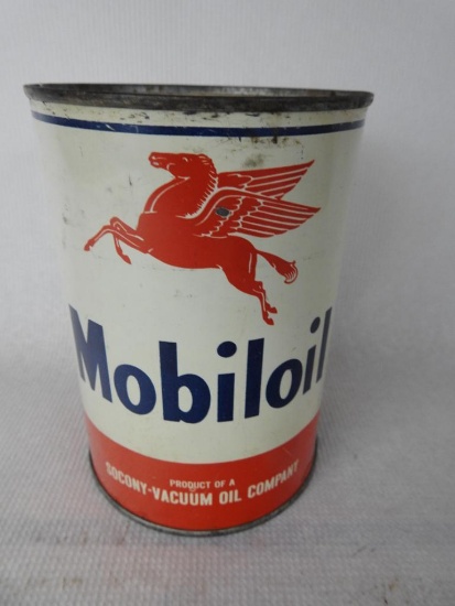 Mobiloil Quart Oil Can