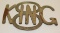 King 8 Radiator Script Emblem