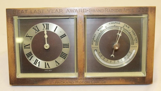 1939 Brass Packard Award Desk Clock