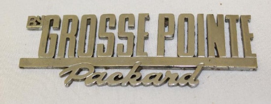 Grosse Pointe Packard Radiator Emblem Badge Script