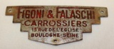 Figoni & Falaschi Carrossiers Coachbuilder Body Tag Badge