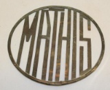Mathis Automobile Radiator Script Emblem