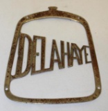 Delahaye Automobile Radiator Script Emblem
