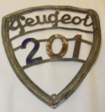 Peugeot 201 Radiator Script Emblem