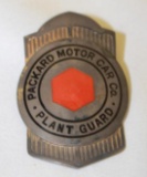 Packard Motor Car Co Plant Guard Radiator Shaped Badge