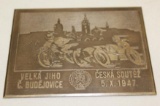 1947 Czech Automobile and Motorcycle Competition Race Medallion Rally Badge