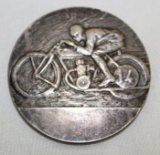 Early Motorcycle Rally Badge Race Medallion