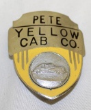 Yellow Cab Co Employee Badge w/ Auto Emblem