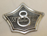 Willys 8 Radiator Emblem Badge