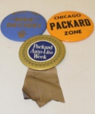 Group of 3 Packard Pins Badges Advertisements