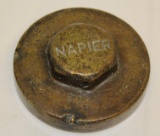 Brass Napier Automobile Threaded Hubcap