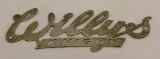 Willys- Knight Automobile Radiator Script