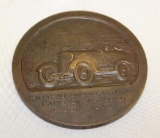 1928 Paris to Strasbourg Rally Badge Race Medallion Women's Automobile Rally