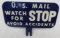 US Mail Stop License Plate Topper