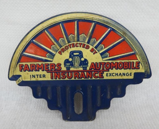 Farmers Automobile Insurance (with car) License Plate Topper