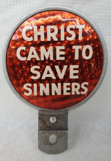 Christ Came to Save Sinners License Plate Topper