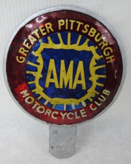 AMA Motorcycle Club License Plate Topper