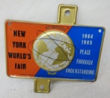 New York World's Fair License Plate Topper